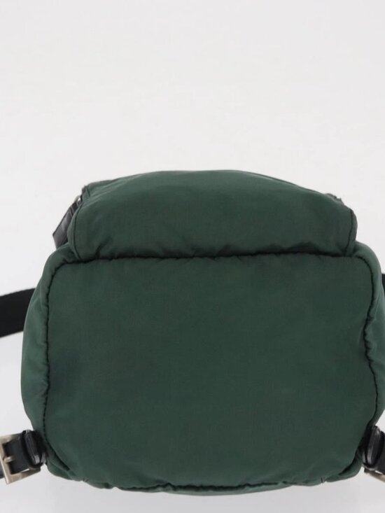 PRADA Backpack Nylon Green Silver Auth ki6395 main image 11